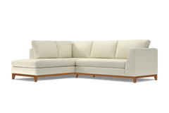 Mulholland Drive 2pc Sleeper Sectional :: Leg Finish: Pecan / Configuration: LAF - Chaise on the Left / Sleeper Option: Deluxe Innerspring Mattress