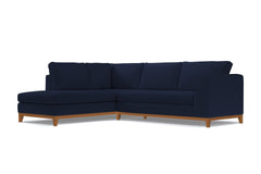 Mulholland Drive 2pc Sleeper Sectional :: Leg Finish: Pecan / Configuration: LAF - Chaise on the Left / Sleeper Option: Deluxe Innerspring Mattress