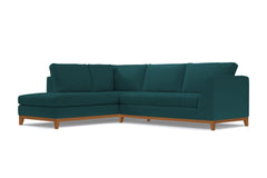 Mulholland Drive 2pc Sleeper Sectional :: Leg Finish: Pecan / Configuration: LAF - Chaise on the Left / Sleeper Option: Deluxe Innerspring Mattress