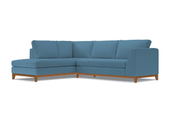 Mulholland Drive 2pc Sleeper Sectional :: Leg Finish: Pecan / Configuration: LAF - Chaise on the Left / Sleeper Option: Deluxe Innerspring Mattress