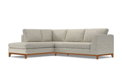 Mulholland Drive 2pc Sleeper Sectional :: Leg Finish: Pecan / Configuration: LAF - Chaise on the Left / Sleeper Option: Deluxe Innerspring Mattress