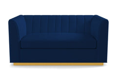 Nora Twin Size Sleeper Sofa Bed :: Leg Finish: Natural / Sleeper Option: Deluxe Innerspring Mattress