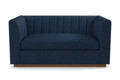 Nora Apartment Size Sleeper Sofa Bed :: Leg Finish: Pecan / Sleeper Option: Memory Foam Mattress
