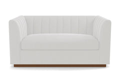 Nora Twin Size Sleeper Sofa Bed :: Leg Finish: Pecan / Sleeper Option: Memory Foam Mattress