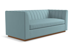 Nora Queen Size Sleeper Sofa Bed :: Leg Finish: Pecan / Sleeper Option: Deluxe Innerspring Mattress