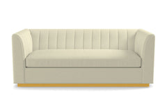 Nora Queen Size Sleeper Sofa Bed :: Leg Finish: Natural / Sleeper Option: Deluxe Innerspring Mattress