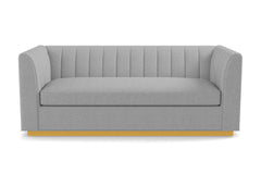 Nora Queen Size Sleeper Sofa Bed :: Leg Finish: Natural / Sleeper Option: Deluxe Innerspring Mattress
