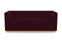Nora Queen Size Sleeper Sofa Bed :: Leg Finish: Natural / Sleeper Option: Memory Foam Mattress