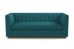 Nora Queen Size Sleeper Sofa Bed :: Leg Finish: Pecan / Sleeper Option: Deluxe Innerspring Mattress
