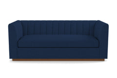 Nora Queen Size Sleeper Sofa Bed :: Leg Finish: Pecan / Sleeper Option: Deluxe Innerspring Mattress