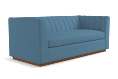 Nora Queen Size Sleeper Sofa Bed :: Leg Finish: Pecan / Sleeper Option: Deluxe Innerspring Mattress