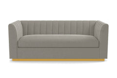 Nora Queen Size Sleeper Sofa Bed :: Leg Finish: Natural / Sleeper Option: Deluxe Innerspring Mattress