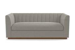Nora Queen Size Sleeper Sofa Bed :: Leg Finish: Pecan / Sleeper Option: Memory Foam Mattress`