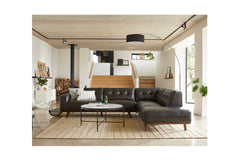 Normandie 2pc Leather Sectional Sofa :: Configuration: RAF - Chaise on the Right
