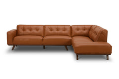 Normandie 2pc Leather Sectional Sofa :: Configuration: RAF - Chaise on the Right