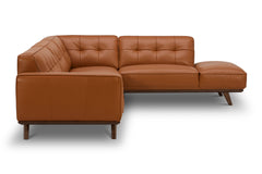 Normandie 2pc Leather Sectional Sofa :: Configuration: RAF - Chaise on the Right