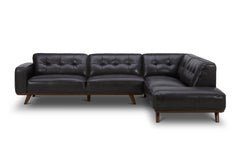 Normandie 2pc Leather Sectional Sofa :: Configuration: RAF - Chaise on the Right