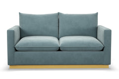 Olivia Twin Size Sleeper Sofa Bed :: Leg Finish: Natural / Sleeper Option: Memory Foam Mattress