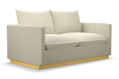 Olivia Apartment Size Sleeper Sofa Bed :: Leg Finish: Natural / Sleeper Option: Memory Foam Mattress