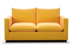Olivia Twin Size Sleeper Sofa Bed :: Leg Finish: Espresso / Sleeper Option: Memory Foam Mattress