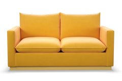 Olivia Apartment Size Sleeper Sofa Bed :: Leg Finish: Natural / Sleeper Option: Memory Foam Mattress