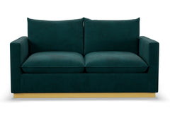 Olivia Apartment Size Sleeper Sofa Bed :: Leg Finish: Natural / Sleeper Option: Memory Foam Mattress