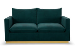 Olivia Twin Size Sleeper Sofa Bed :: Leg Finish: Natural / Sleeper Option: Memory Foam Mattress