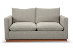 Olivia Apartment Size Sleeper Sofa Bed :: Leg Finish: Pecan / Sleeper Option: Deluxe Innerspring Mattress