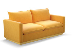 Olivia Queen Size Sleeper Sofa Bed :: Leg Finish: Natural / Sleeper Option: Memory Foam Mattress