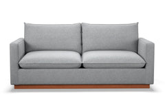 Olivia Queen Size Sleeper Sofa Bed :: Leg Finish: Pecan / Sleeper Option: Deluxe Innerspring Mattress