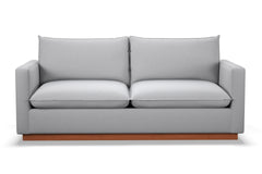 Olivia Queen Size Sleeper Sofa Bed :: Leg Finish: Pecan / Sleeper Option: Deluxe Innerspring Mattress