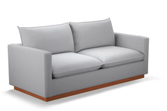 Olivia Queen Size Sleeper Sofa Bed :: Leg Finish: Pecan / Sleeper Option: Deluxe Innerspring Mattress