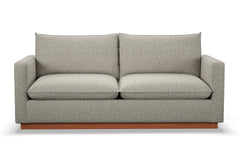 Olivia Queen Size Sleeper Sofa Bed :: Leg Finish: Pecan / Sleeper Option: Deluxe Innerspring Mattress