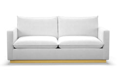 Olivia Queen Size Sleeper Sofa Bed :: Leg Finish: Natural / Sleeper Option: Deluxe Innerspring Mattress