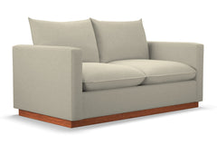 Olivia Twin Size Sleeper Sofa Bed :: Leg Finish: Pecan / Sleeper Option: Deluxe Innerspring Mattress