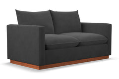 Olivia Apartment Size Sleeper Sofa Bed :: Leg Finish: Pecan / Sleeper Option: Deluxe Innerspring Mattress