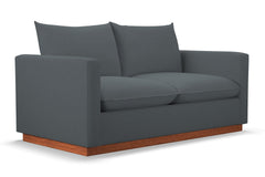 Olivia Apartment Size Sleeper Sofa Bed :: Leg Finish: Pecan / Sleeper Option: Memory Foam Mattress