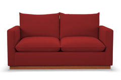 Olivia Apartment Size Sleeper Sofa Bed :: Leg Finish: Pecan / Sleeper Option: Deluxe Innerspring Mattress