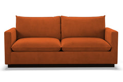 Olivia Queen Size Sleeper Sofa Bed :: Leg Finish: Espresso / Sleeper Option: Deluxe Innerspring Mattress