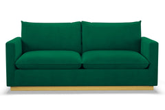 Olivia Queen Size Sleeper Sofa Bed :: Leg Finish: Natural / Sleeper Option: Memory Foam Mattress