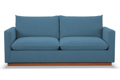 Olivia Queen Size Sleeper Sofa Bed :: Leg Finish: Pecan / Sleeper Option: Memory Foam Mattress