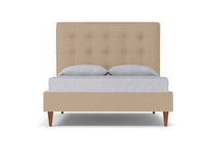 Palmer Drive Upholstered Platform Bed :: Leg Finish: Pecan / Size: Full