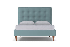 Palmer Drive Upholstered Platform Bed :: Leg Finish: Pecan / Size: Queen