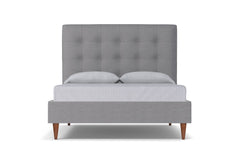 Palmer Drive Upholstered Platform Bed :: Leg Finish: Pecan / Size: Full