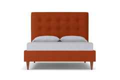 Palmer Drive Upholstered Platform Bed :: Leg Finish: Pecan / Size: Full