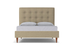 Palmer Drive Upholstered Platform Bed :: Leg Finish: Pecan / Size: Queen