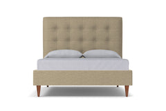 Palmer Drive Upholstered Platform Bed :: Leg Finish: Pecan / Size: Full