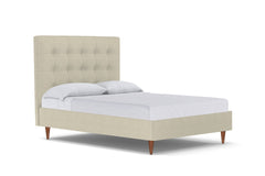 Palmer Drive Upholstered Platform Bed :: Leg Finish: Pecan / Size: Full