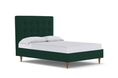 Palmer Drive Upholstered Platform Bed :: Leg Finish: Pecan / Size: Full