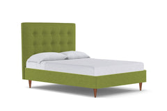 Palmer Drive Upholstered Platform Bed :: Leg Finish: Pecan / Size: Full